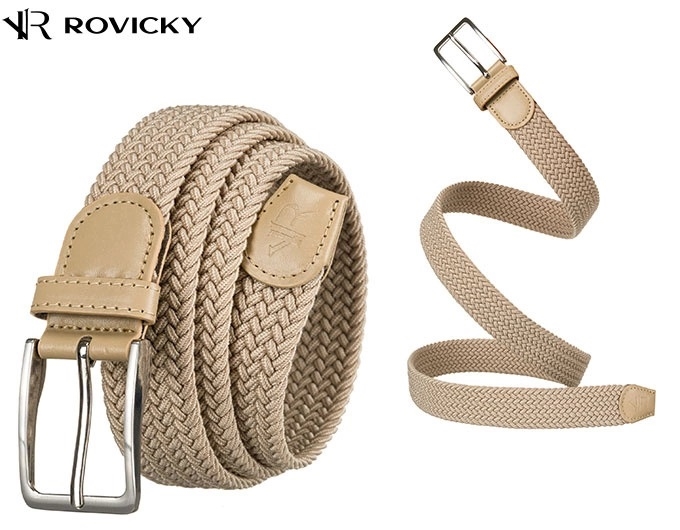 Pasek parciany 3,5cm beżowy BL654