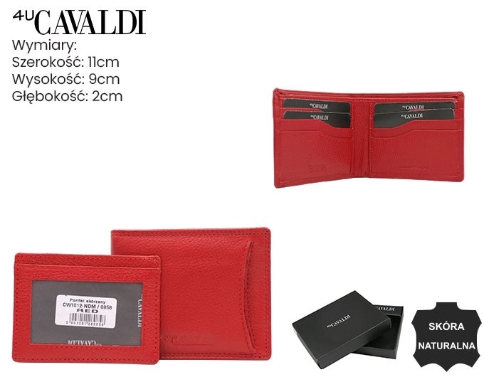 Portfel skórzany CW1012-NDM Red P2650 Portfel skórzany CW1012-NDM Red P2650