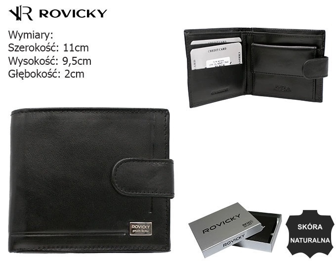 Portfel skórzany CPR-10L-NBAR Black P2652 Portfel skórzany CPR-10L-NBAR Black P2652