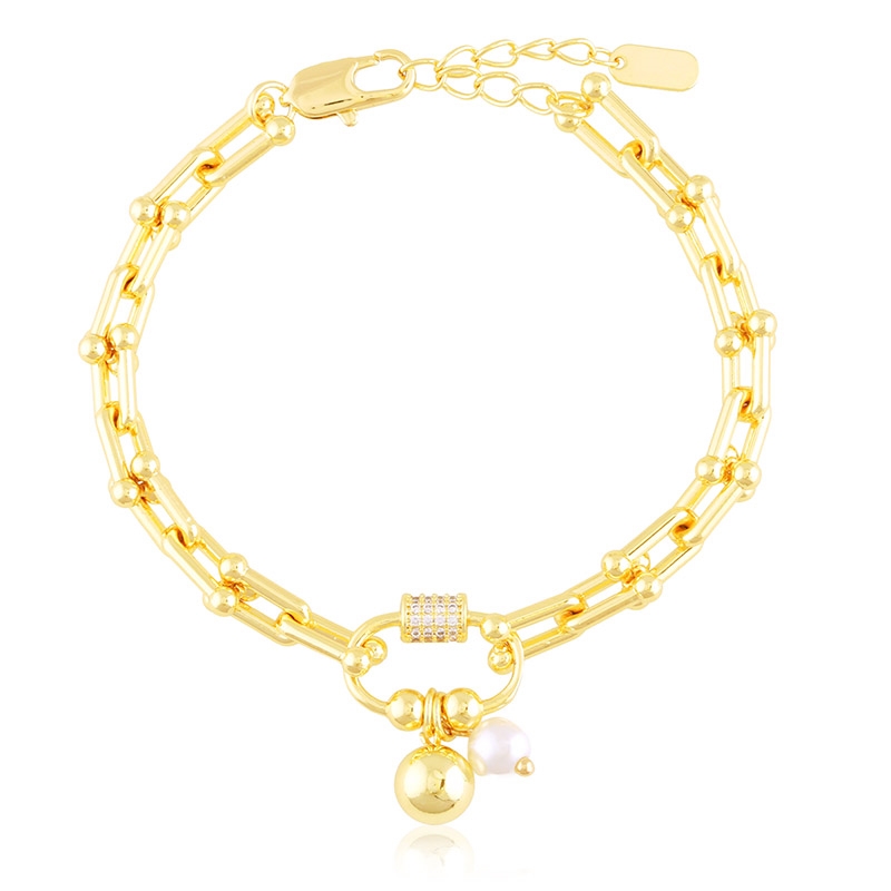 Bransoletka 14k z perełką Aisadi BP23345 Bransoletka 14k z perełką Aisadi BP23345