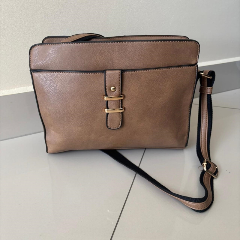 Torba damska brązowa 28x22cm TD1395 Torba damska brązowa 28x22cm TD1395