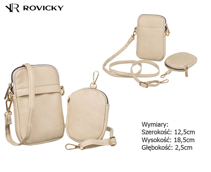Torebka crossbody R-KP-10-F19 L.Beige TD1406 Torebka crossbody R-KP-10-F19 L.Beige TD1406