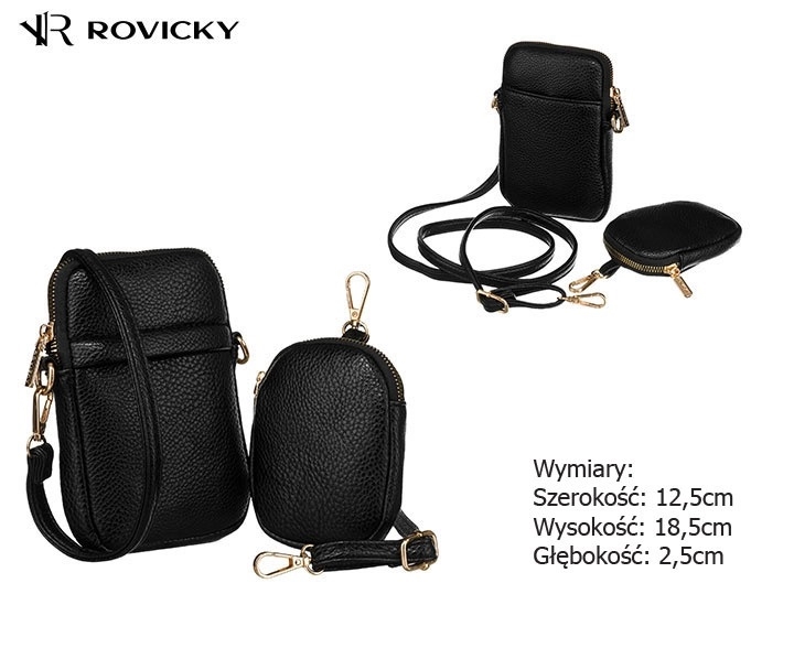 Torebka crossbody R-KP-10-F19 Black TD1407 Torebka crossbody R-KP-10-F19 Black TD1407