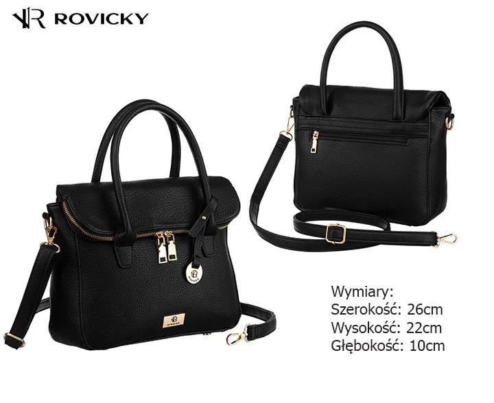 Torebka damska R-TOR-ALE-8 Black TD1409 Torebka damska R-TOR-ALE-8 Black TD1409