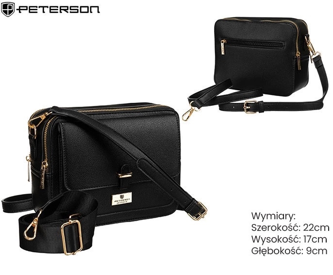Torebka damska PTN TOR-ALE-21 Black TD1426 Torebka damska PTN TOR-ALE-21 Black TD1426