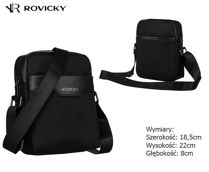 Torba męska PU R-3001 Black TM34 Torba męska PU R-3001 Black TM34