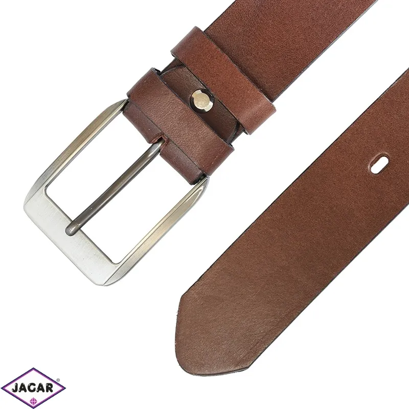 Pasek skórzany męski casual brązowy 4cm BLM179 Pasek skórzany męski casual brązowy 4cm BLM179