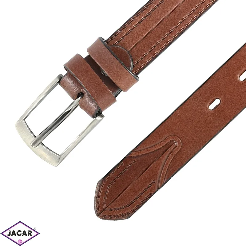 Pasek skórzany męski brązowy 3cm BLM180 Pasek skórzany męski brązowy 3cm BLM180