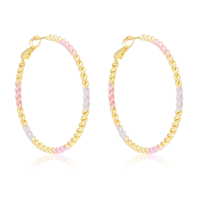 Kolczyki 14k koła bicolor Milan EAP45901 Kolczyki 14k koła bicolor Milan EAP45901
