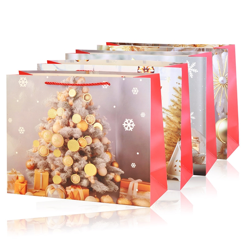Torebki świąteczne 42x30x12cm 12szt/op TP1329 Torebki świąteczne 42x30x12cm 12szt/op TP1329