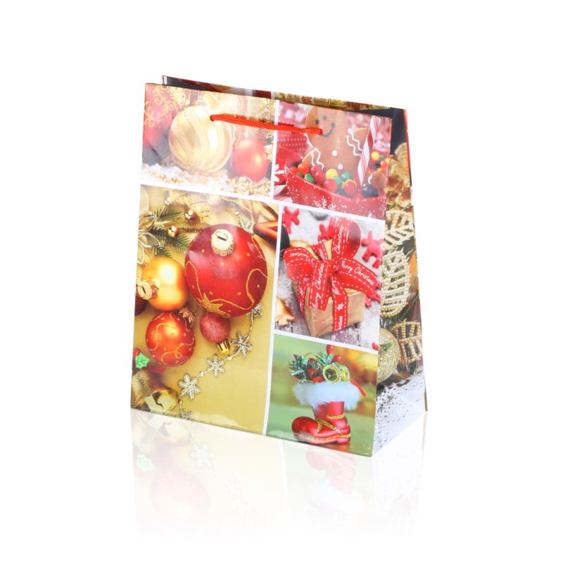 Torebki prezentowe świąteczne 22x18cm 12szt TP516 Torebki prezentowe świąteczne 22x18cm 12szt TP516