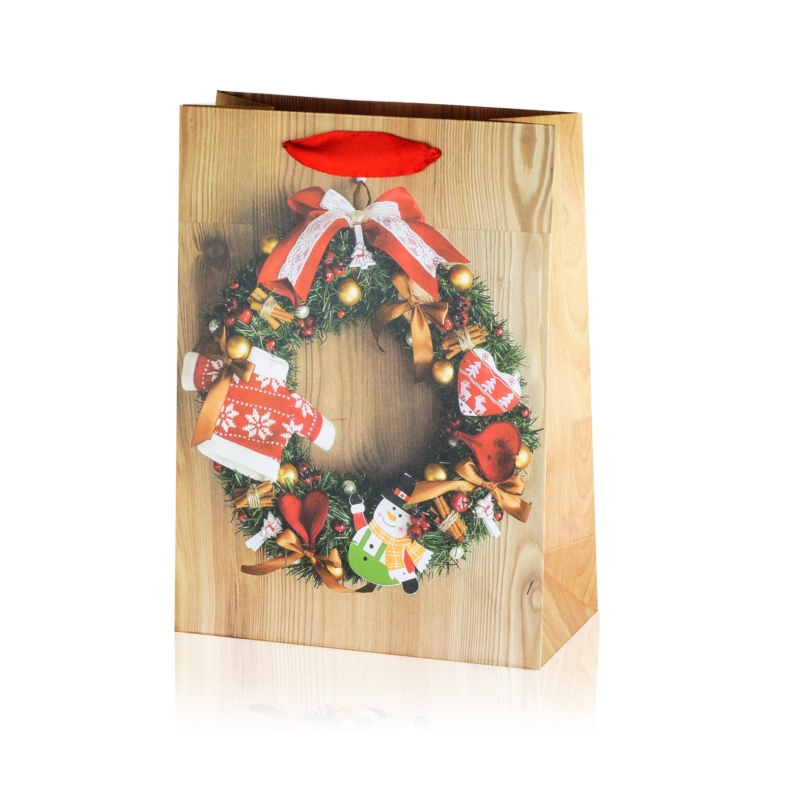 Torebki prezentowe świąteczne 24x18cm 12szt TP517 Torebki prezentowe świąteczne 24x18cm 12szt TP517