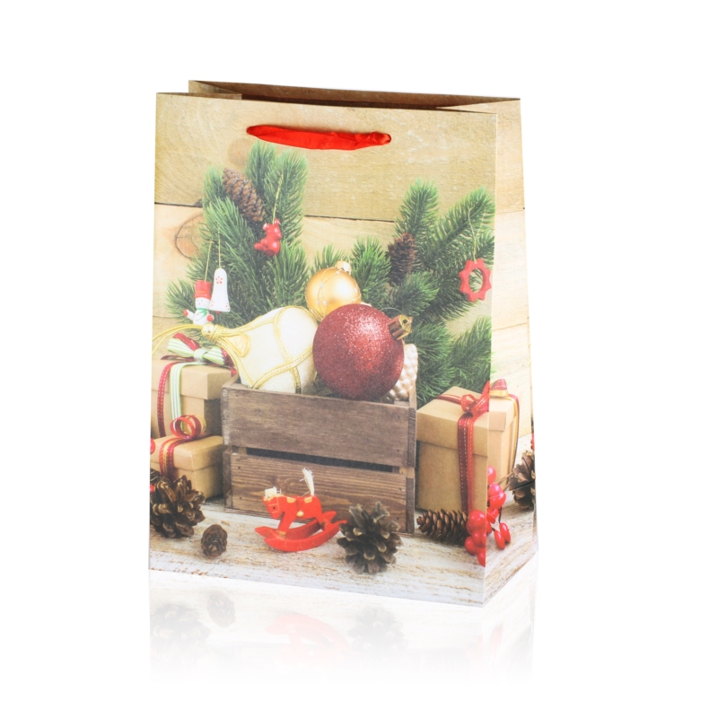 Torebki prezentowe świąteczne 24x18cm 12szt TP517 Torebki prezentowe świąteczne 24x18cm 12szt TP517