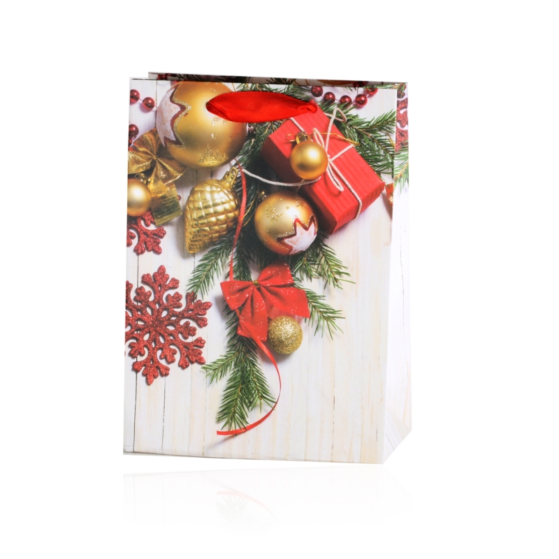Torebki prezentowe świąteczne 24x18cm 12szt TP517 Torebki prezentowe świąteczne 24x18cm 12szt TP517