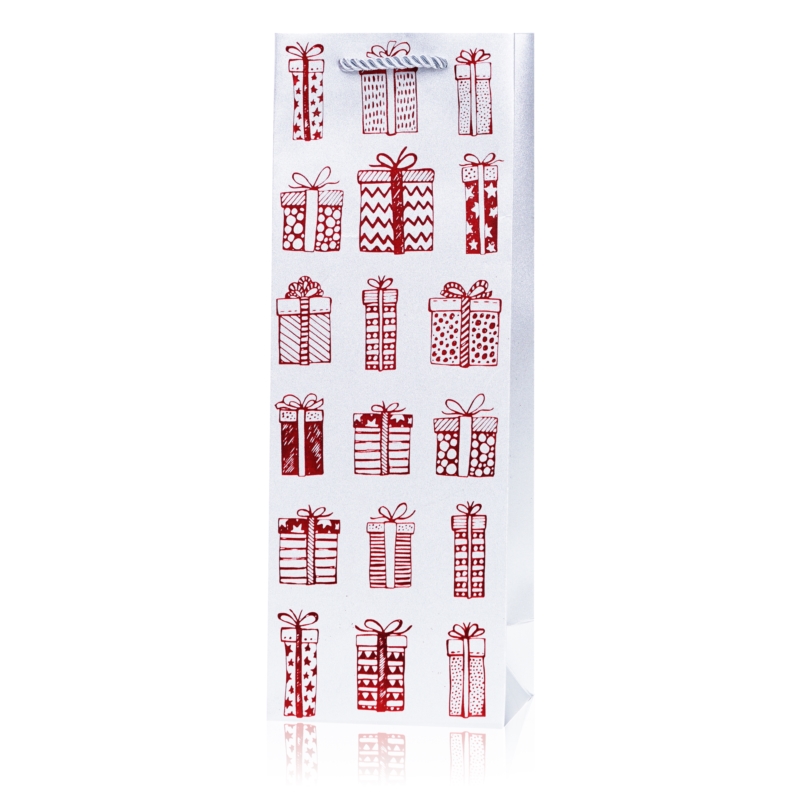 Torebki na butelkę świąteczne 35x12cm 12szt TP519 Torebki na butelkę świąteczne 35x12cm 12szt TP519