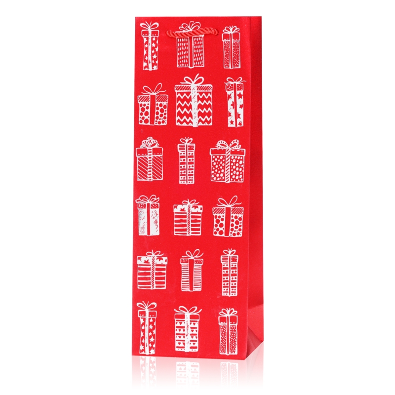 Torebki na butelkę świąteczne 35x12cm 12szt TP519 Torebki na butelkę świąteczne 35x12cm 12szt TP519