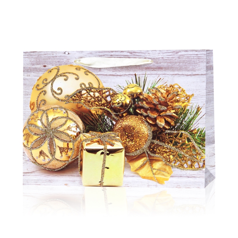 Torebki prezentowe świąteczne 38x30cm 12szt TP528 Torebki prezentowe świąteczne 38x30cm 12szt TP528