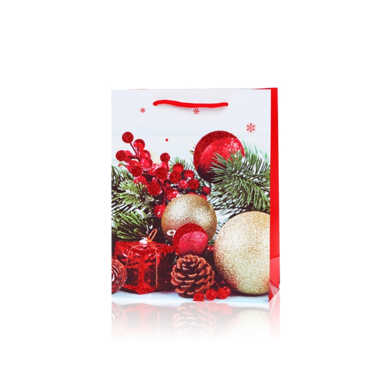 Torebki prezentowe świąteczne 24x18cm 12szt TP540 Torebki prezentowe świąteczne 24x18cm 12szt TP540