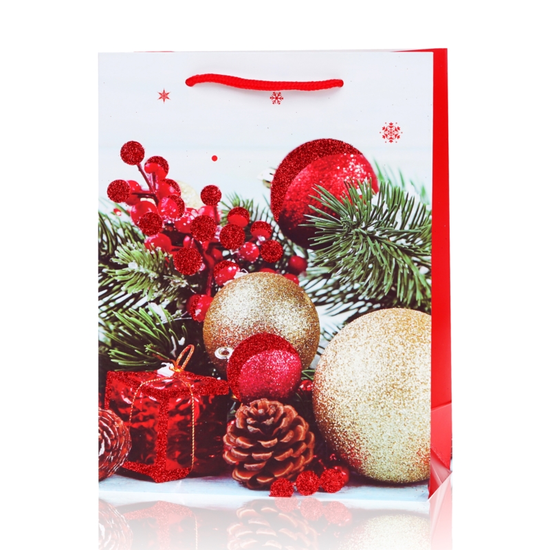 Torebki prezentowe świąteczne 40x30cm 12szt TP542 Torebki prezentowe świąteczne 40x30cm 12szt TP542