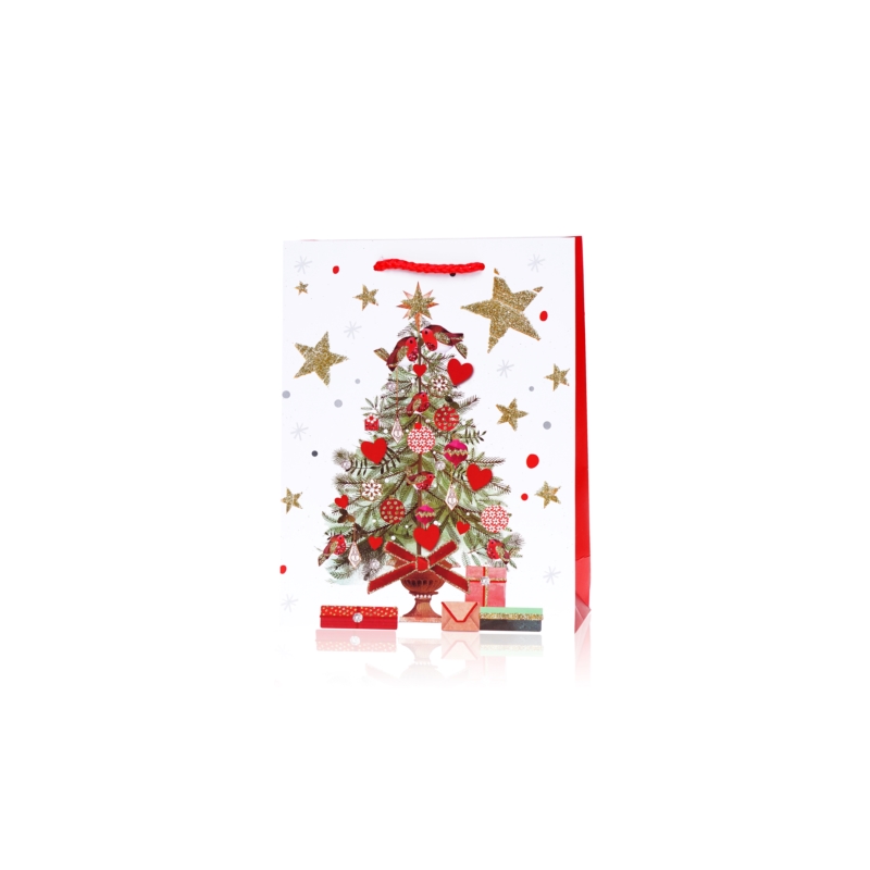 Torebki prezentowe świąteczne 16x14cm 12szt TP564 Torebki prezentowe świąteczne 16x14cm 12szt TP564