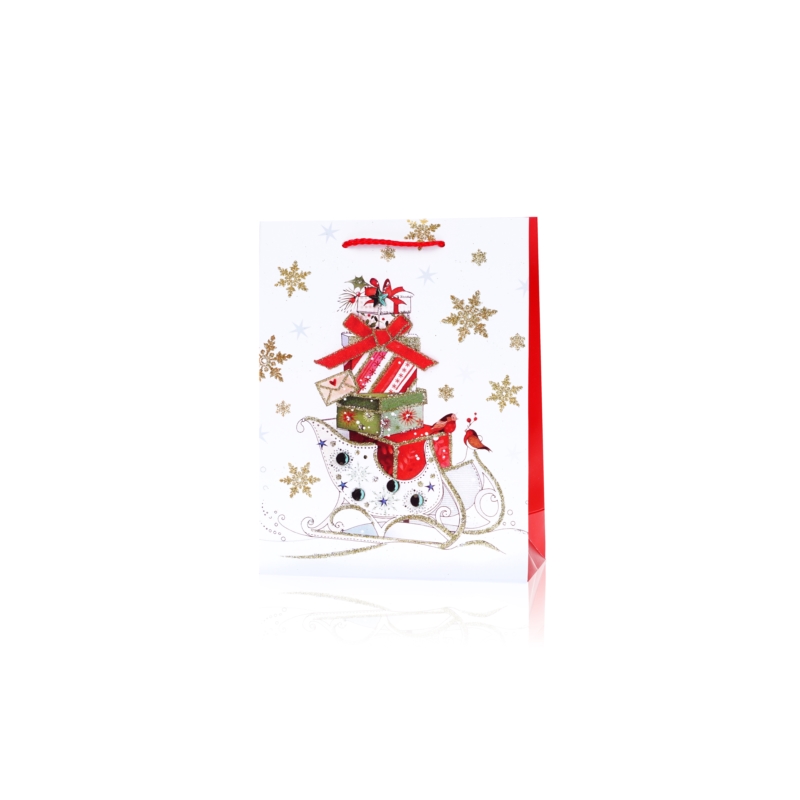 Torebki prezentowe świąteczne 16x14cm 12szt TP564 Torebki prezentowe świąteczne 16x14cm 12szt TP564