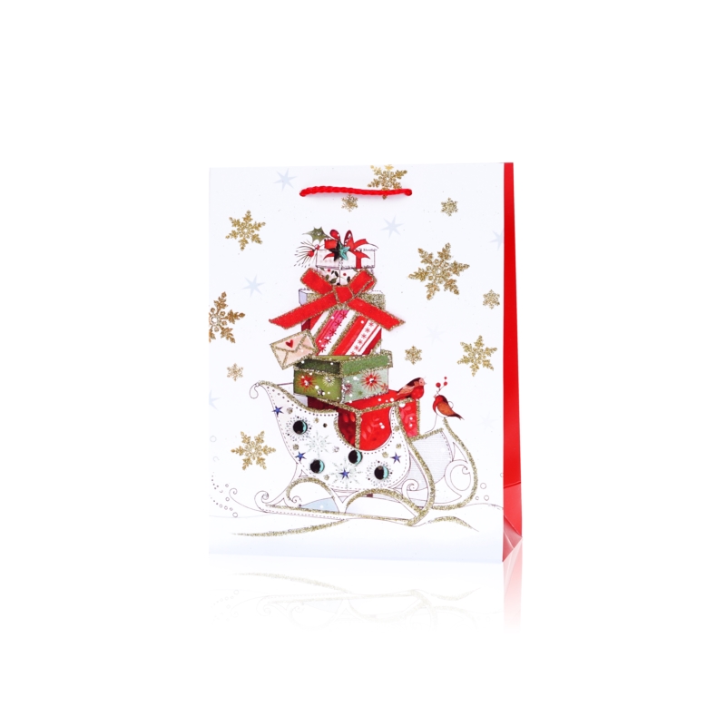 Torebki prezentowe świąteczne 24x18cm 12szt TP565 Torebki prezentowe świąteczne 24x18cm 12szt TP565