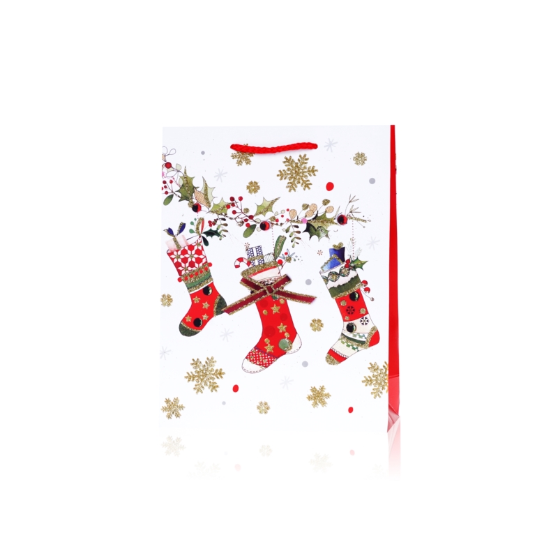 Torebki prezentowe świąteczne 24x18cm 12szt TP565 Torebki prezentowe świąteczne 24x18cm 12szt TP565