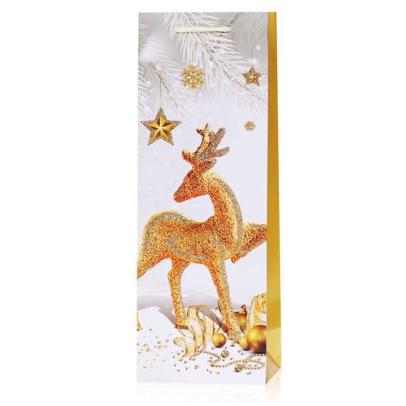 Torebki świąteczne na butelkę 35x12cm 12szt TP566 Torebki świąteczne na butelkę 35x12cm 12szt TP566