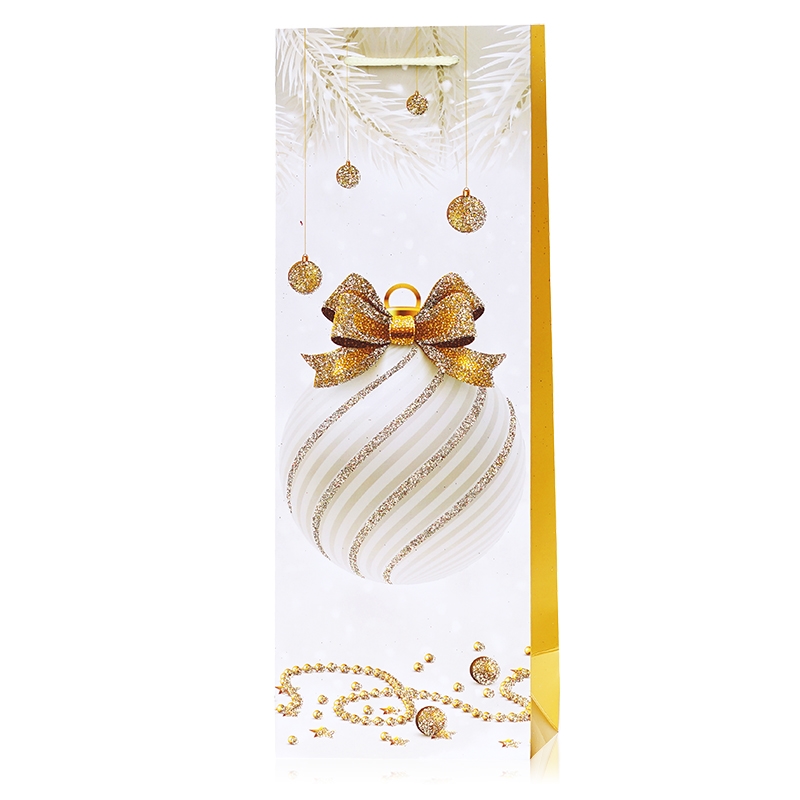 Torebki świąteczne na butelkę 35x12cm 12szt TP566 Torebki świąteczne na butelkę 35x12cm 12szt TP566