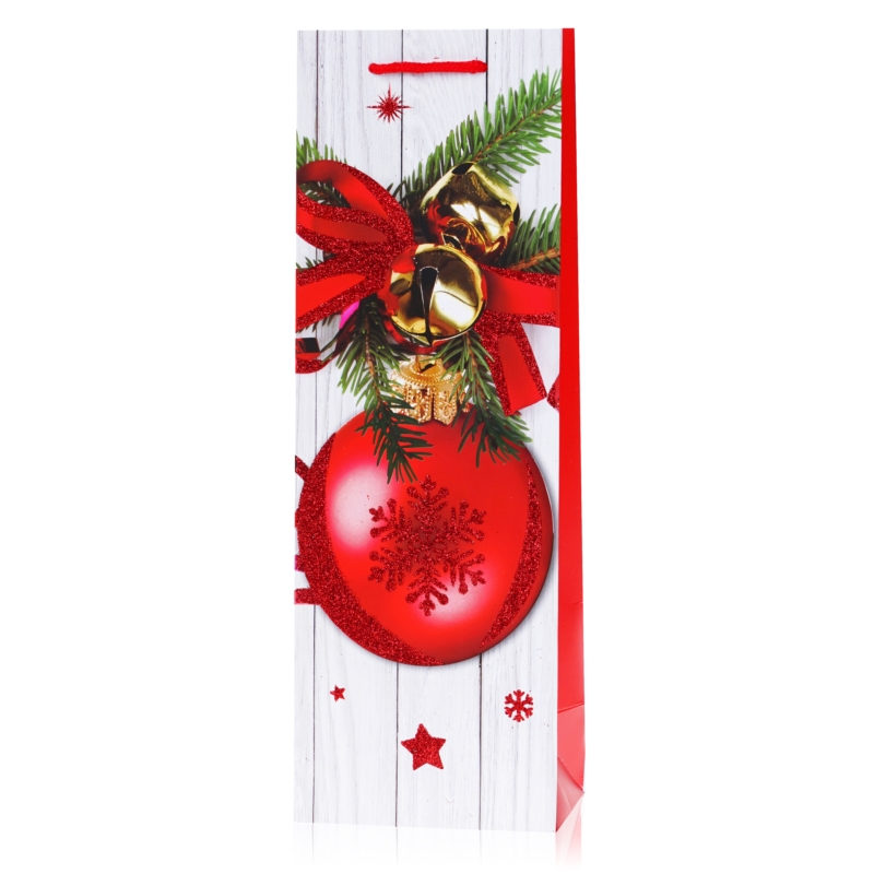 Torebki świąteczne na butelkę 35x12cm 12szt TP567 Torebki świąteczne na butelkę 35x12cm 12szt TP567