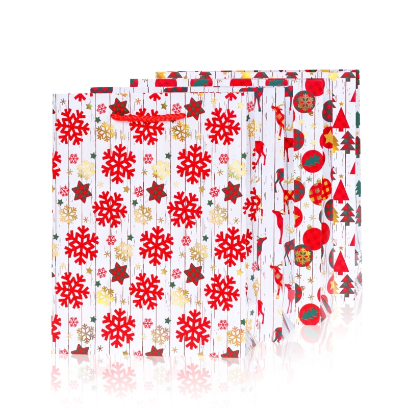 Torebki prezentowe świąteczne 32x26cm 12szt TP575