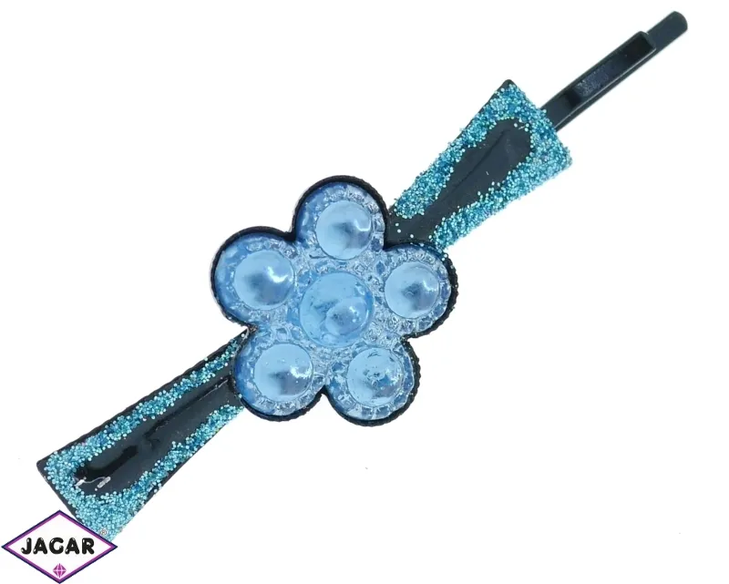 Wsuwka z brokatem i kwiatkiem - 6cm - OS632 Wsuwka z brokatem i kwiatkiem - 6cm - OS632