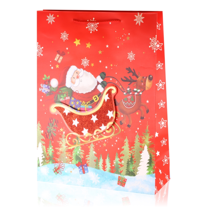 Torebki świąteczne 42x30x12cm 12szt/op TP871 Torebki świąteczne 42x30x12cm 12szt/op TP871