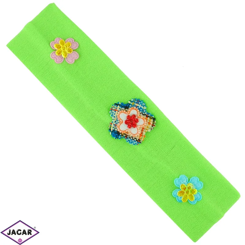 Opaska do włosów - Kwiatowe ozdoby 18x4,5cm OPS380 Opaska do włosów - Kwiatowe ozdoby 18x4,5cm OPS380