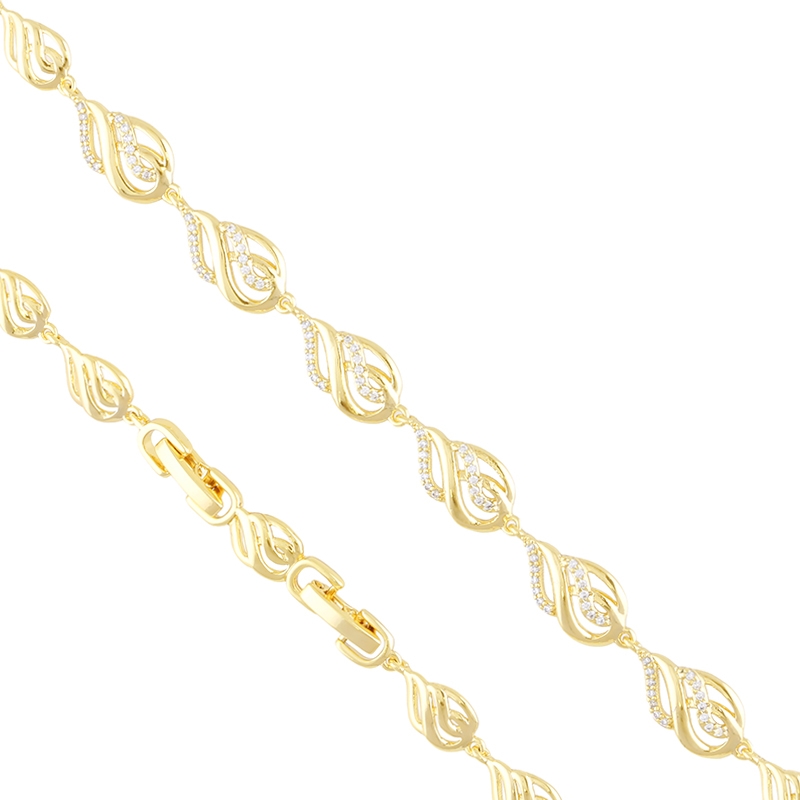 Bransoletka 14k z kryształkami Xuping BP23438 Bransoletka 14k z kryształkami Xuping BP23438