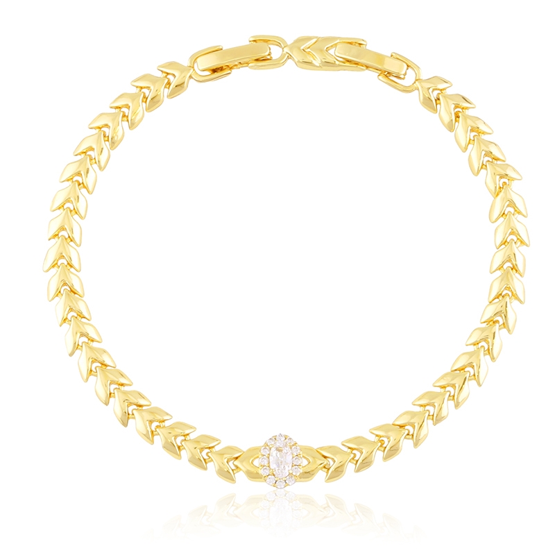 Bransoletka 14k z kryształkami Xuping BP23442 Bransoletka 14k z kryształkami Xuping BP23442