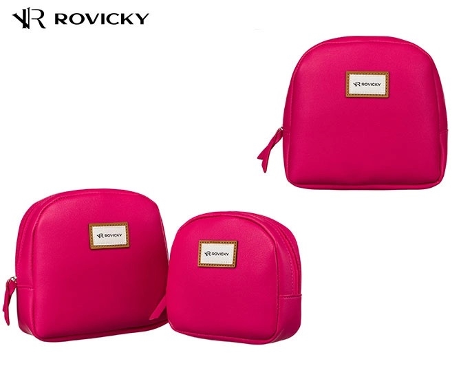 Zestaw kosmetyczke 2szt R-261 20cm Fuksja KOS565 Zestaw kosmetyczke 2szt R-261 20cm Fuksja KOS565