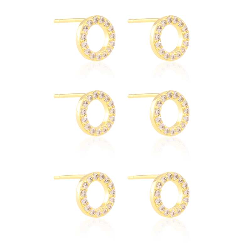 Kolczyki 14k sztyfty 3pary/op EAP46034 Kolczyki 14k sztyfty 3pary/op EAP46034