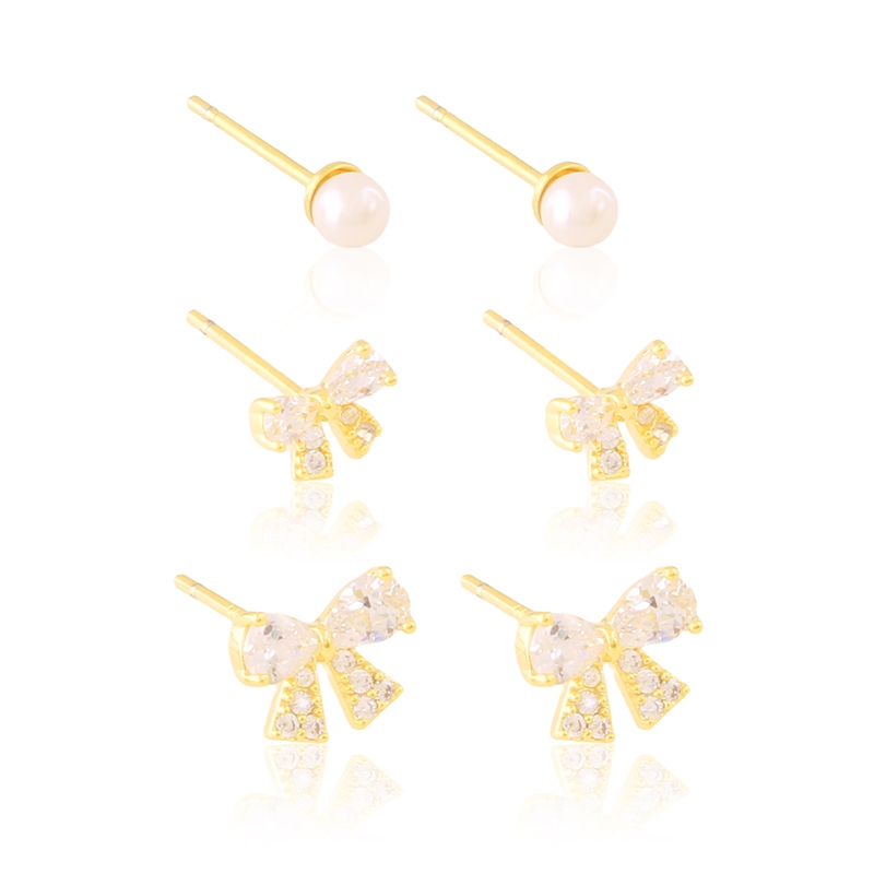 Kolczyki 14k sztyfty 3pary/op  EAP46037