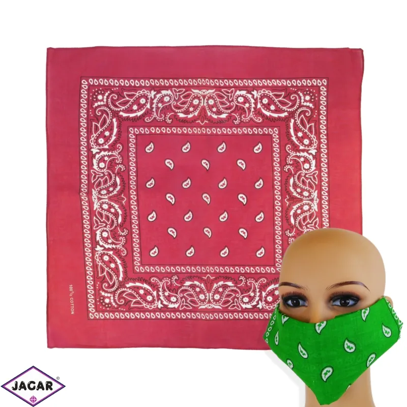 Chustka bandanka 55x55cm - malinowa - WO1036 Chustka bandanka 55x55cm - malinowa - WO1036