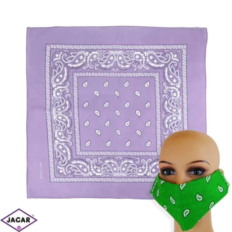 Chustka bandanka 55x55cm -fioletowa - WO1039 Chustka bandanka 55x55cm -fioletowa - WO1039