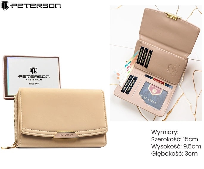 Portfel damski eko PTN 001-THU Beige P2696