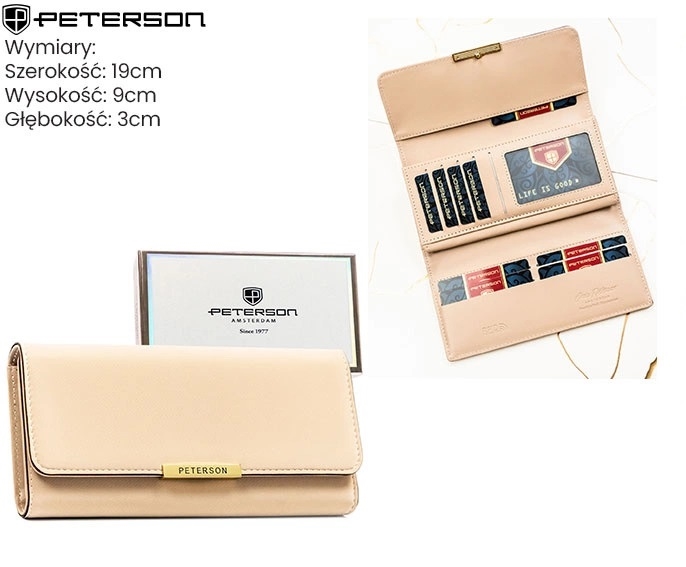 Portfel damski eko PTN 006-THU Beige P2698