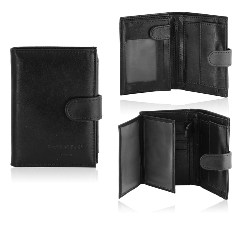 Portfel męski ekoskóra czarny 01-550W P2717
