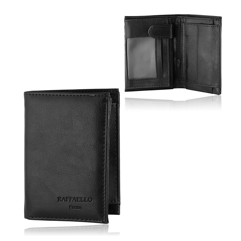 Portfel męski ekoskóra czarny 01-550 P2719