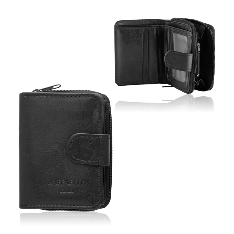 Portfel damski ekoskóra czarny 01-130SB P2723