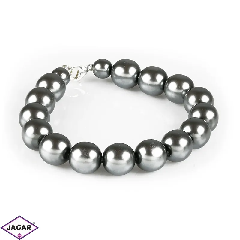 Bransoletka perła czeska szara 1,2cm BRA2227