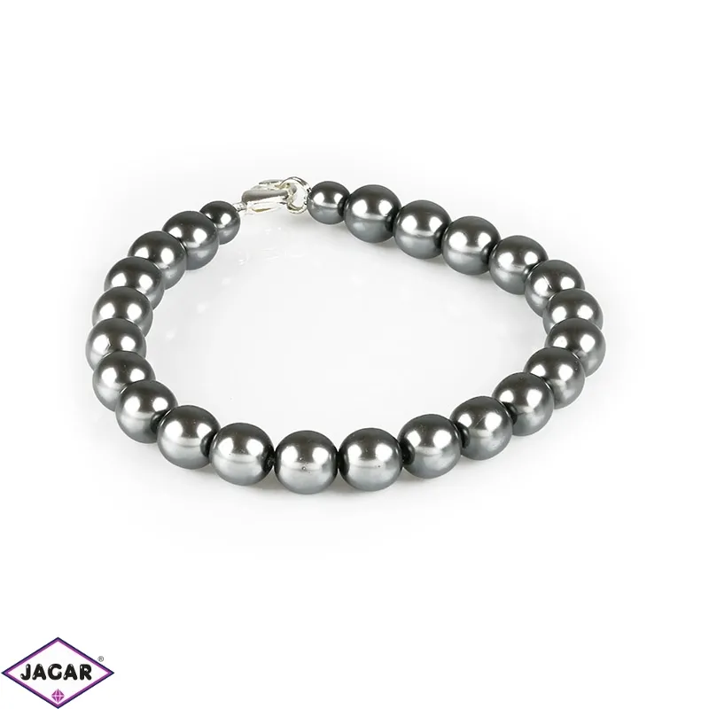 Bransoletka perła czeska szara 0,8cm BRA2229 Bransoletka perła czeska szara 0,8cm BRA2229
