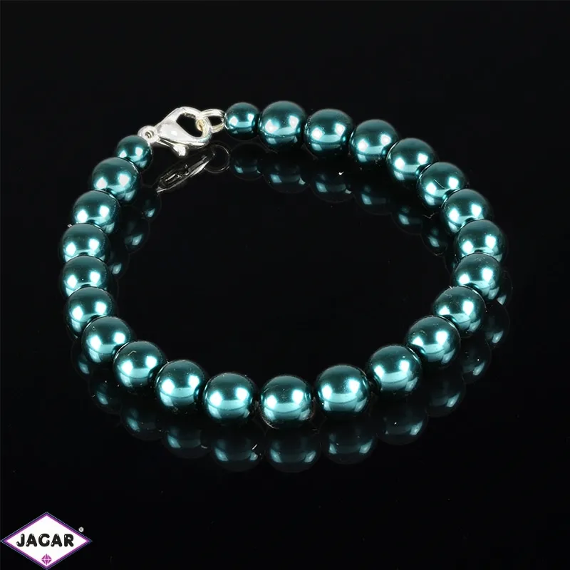 Bransoletka perła czeska morska 0,8cm BRA2239 Bransoletka perła czeska morska 0,8cm BRA2239