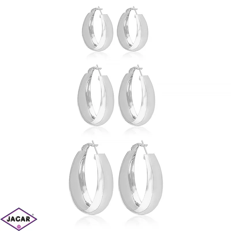 Kolczyki koła - 3pary/op- silver EA2789 Kolczyki koła - 3pary/op- silver EA2789